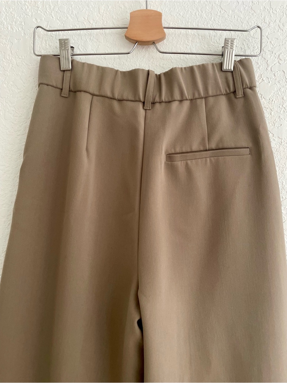 Smash + Tess Trouser Pants S Mushroom Taupe Wide Leg Career Classic Corporate - Picture 5 of 12